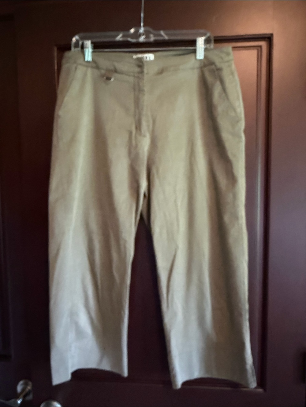Chico's Olive Straight-Leg Capris